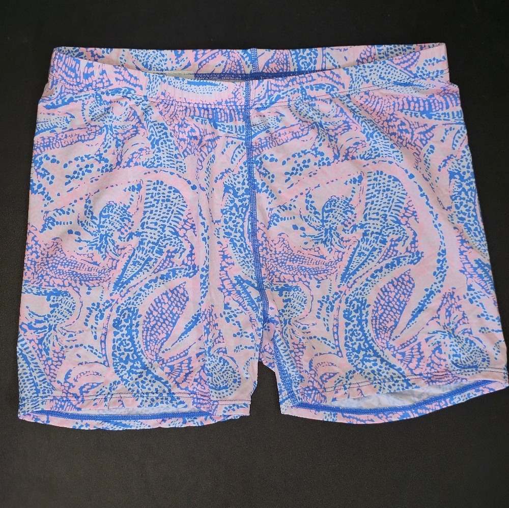 Like New Lilly Pulitzer Luxletic Pink and Blue Shorts Size Small